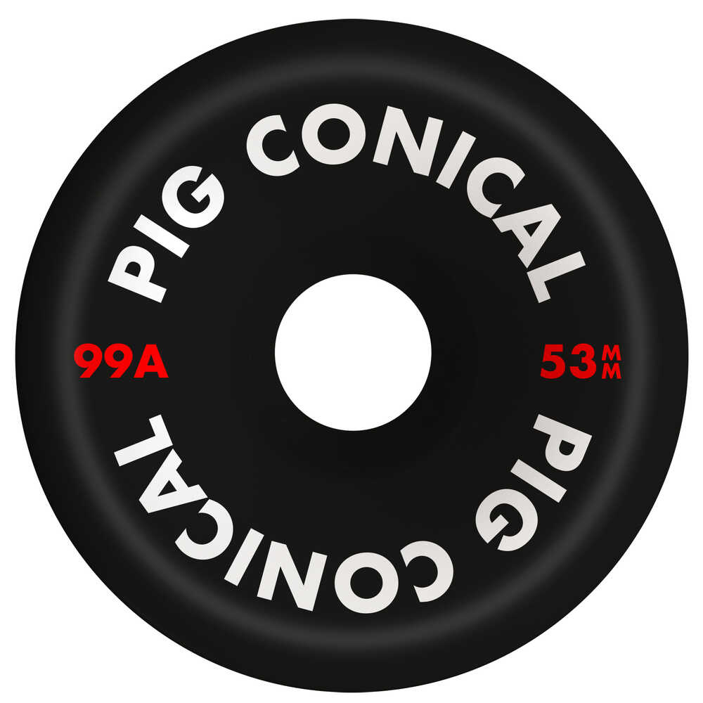 Pig Wheels 53mm (99a) Conical Black