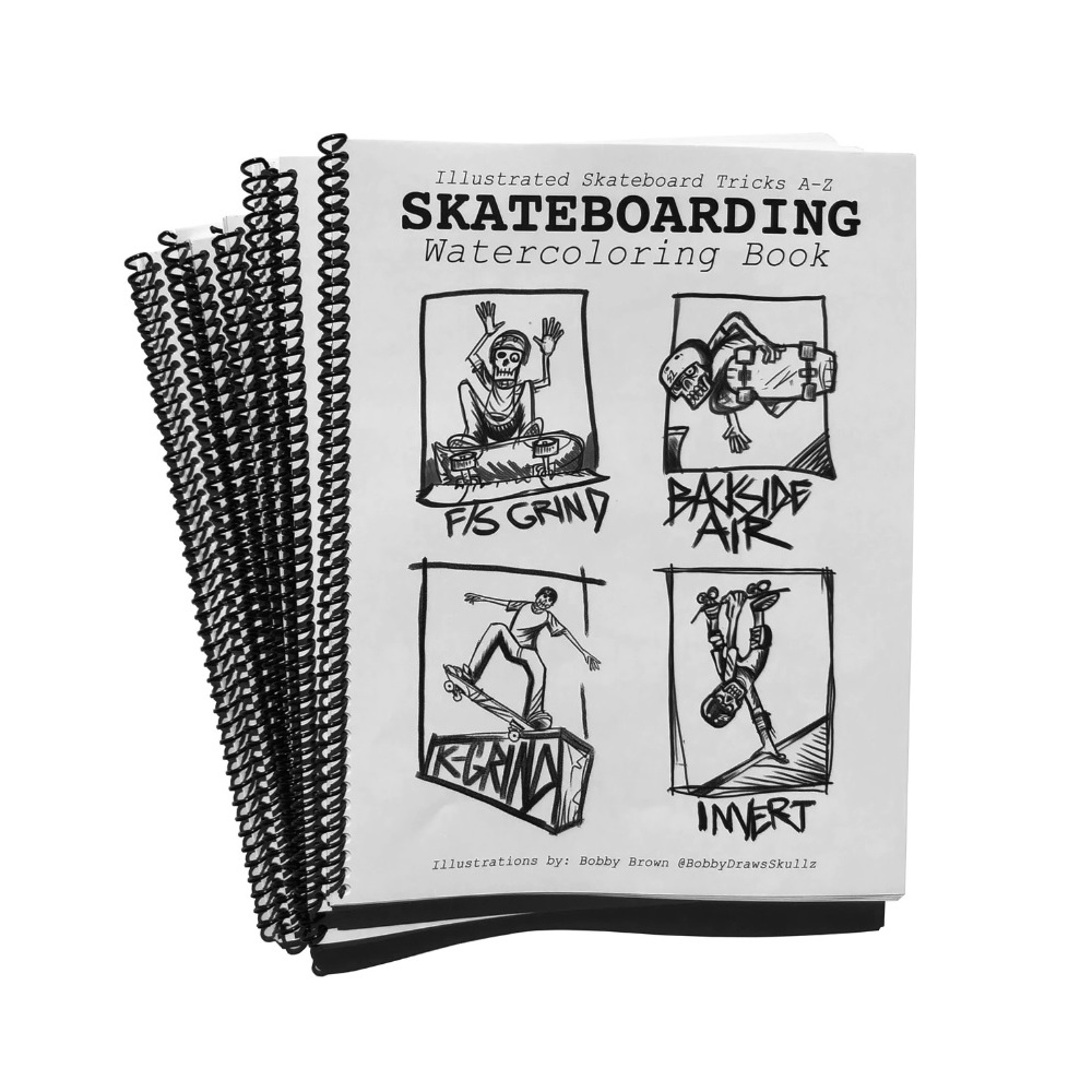 S-One Skateboarding Water Colouring Book Skateboard Tricks A-Z