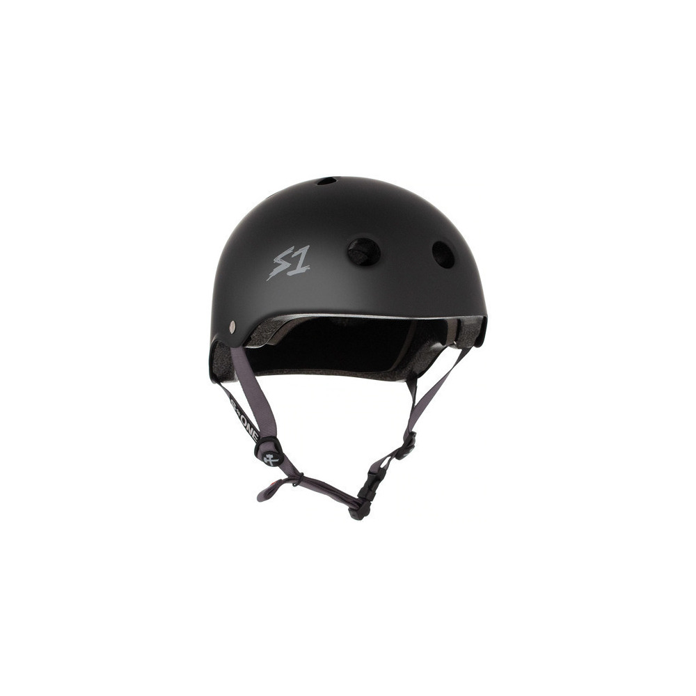 S-One Helmet Lifer (L) Black Matte/Grey Straps