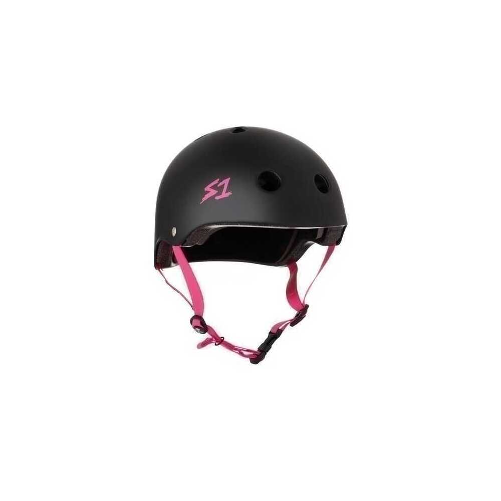 S-One Helmet Lifer Black Matte/Pink Straps