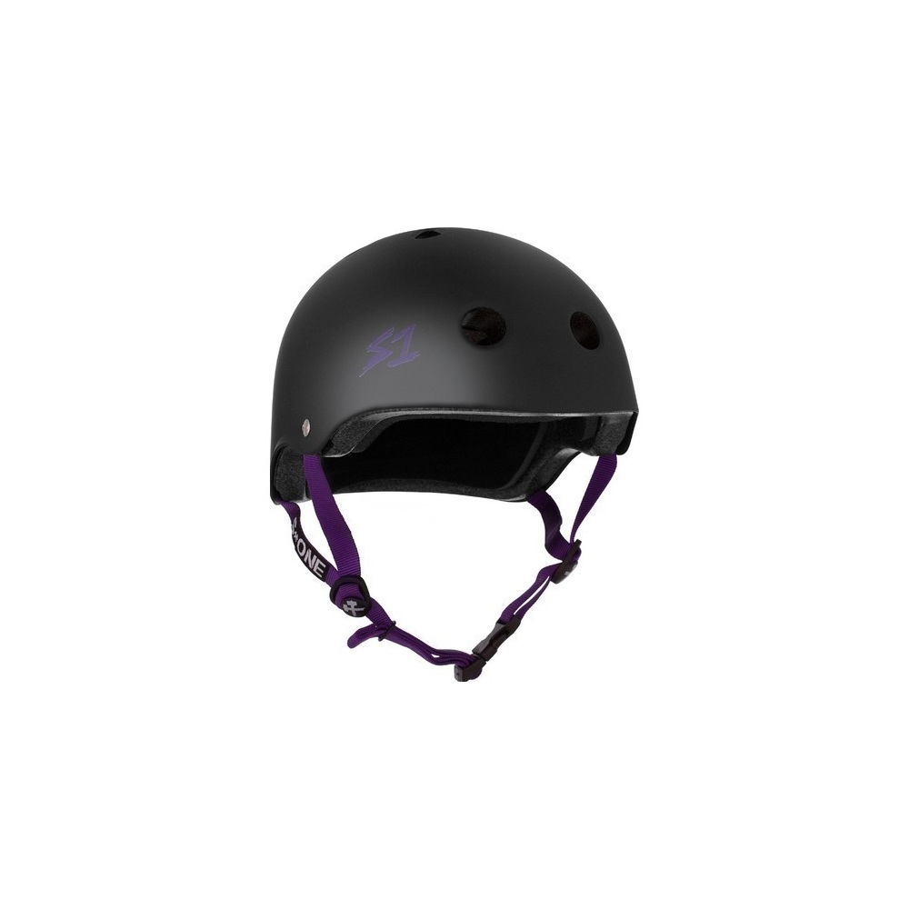 S-One Helmet Lifer (S) Black Matte/Purple Straps