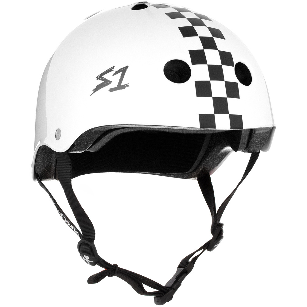 S-One Helmet Lifer (XS) White Gloss/Black Checkers