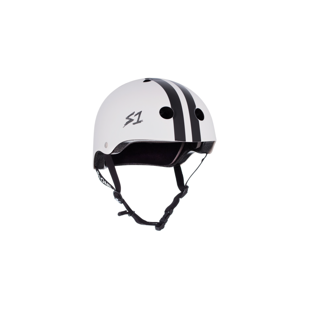 S-One Helmet Lifer (XS) CJ Collins White Gloss/Black Stripes