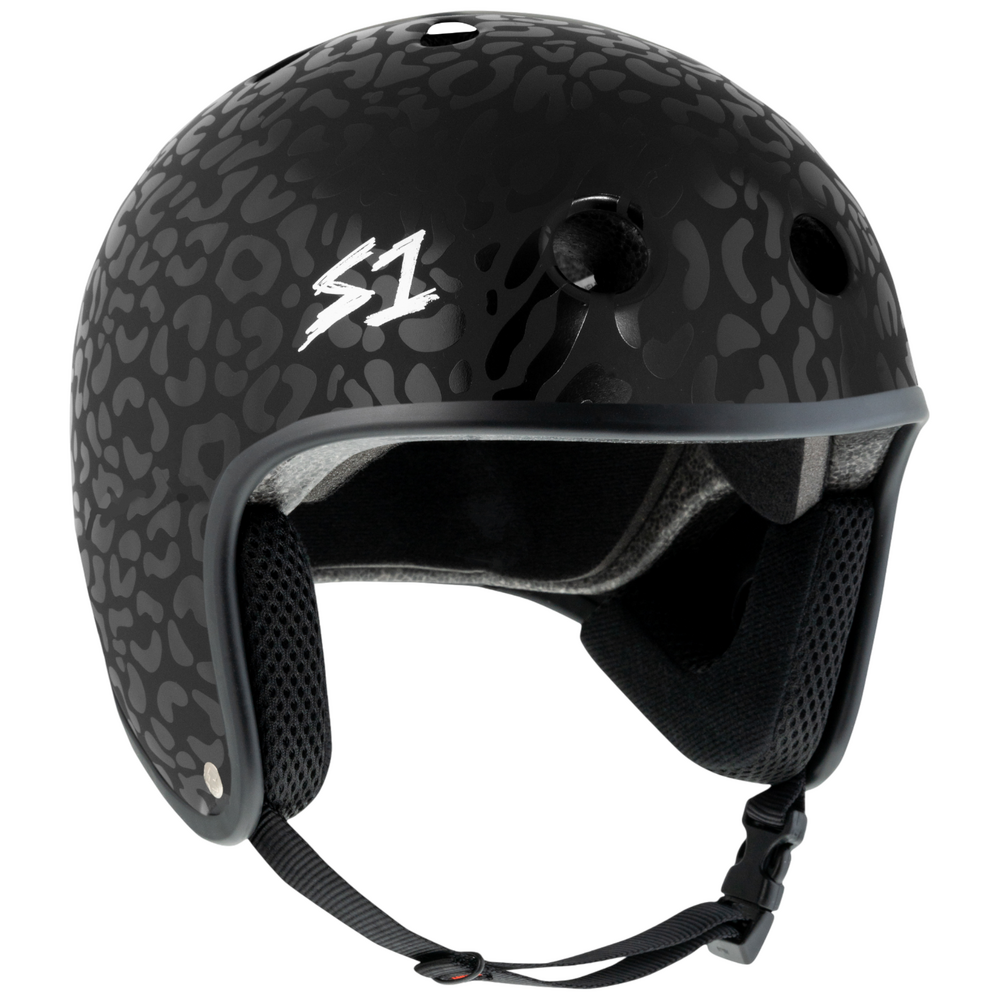 S-One Helmet Retro Lifer (XS) Black on Black Leopard Hosoi