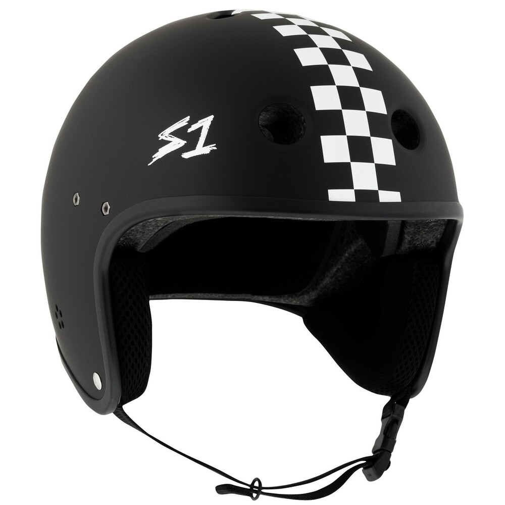 S-One Helmet Retro Lifer E-Bike (XS) Black Matte/ White Checkers