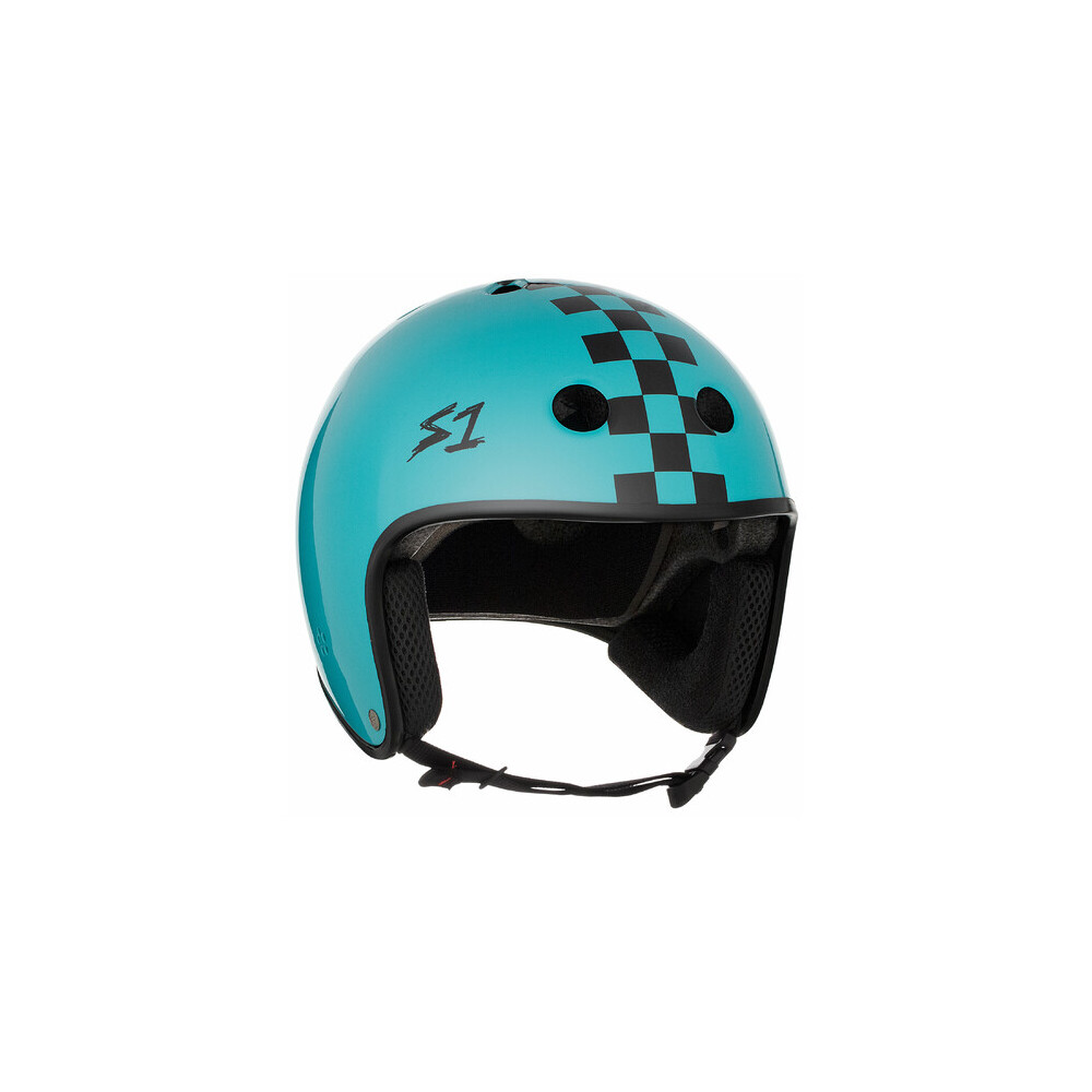 S-One Helmet Retro Lifer (XS) Lagoon Gloss/Black Checkers