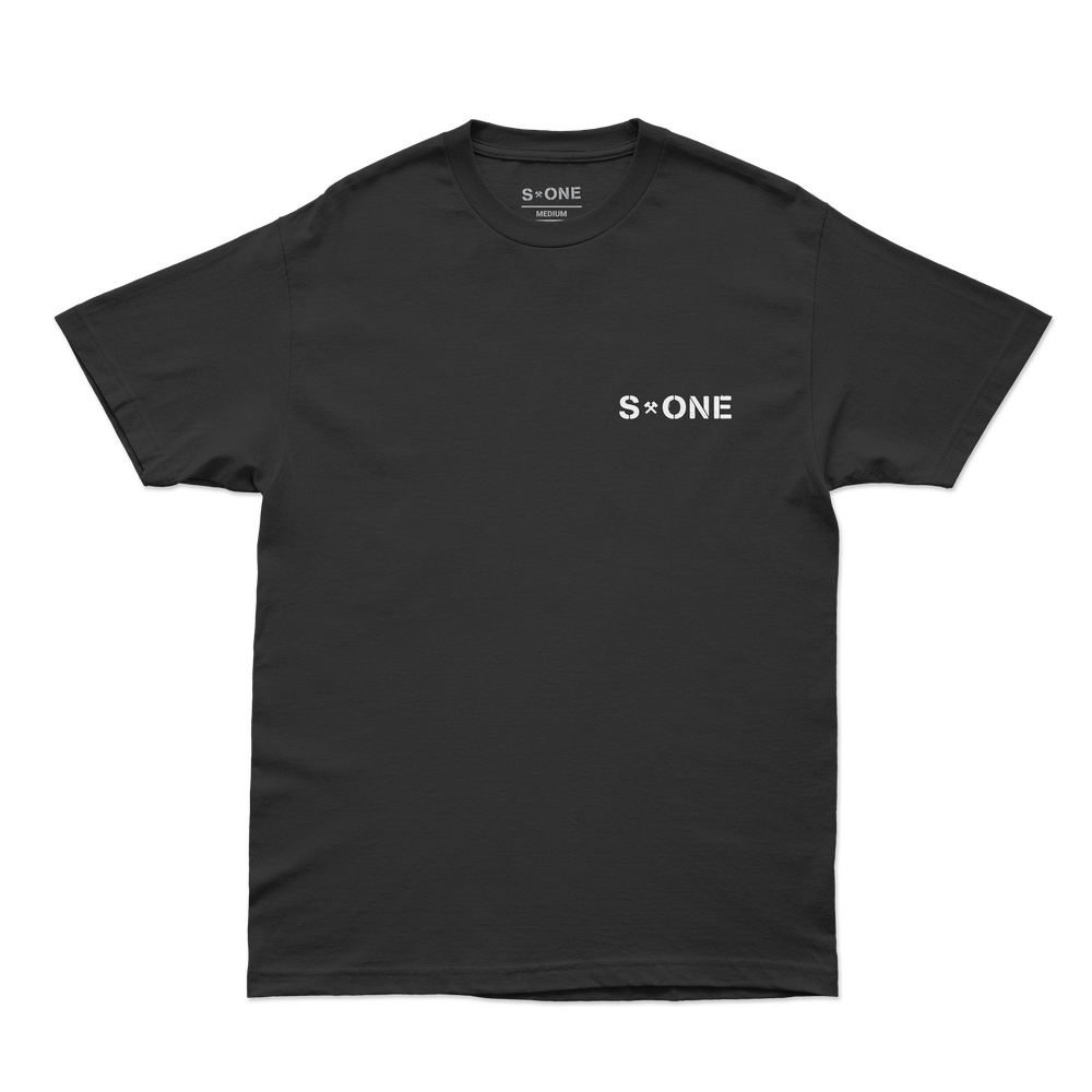 S-One Tee (S) Pocket Logo Black 