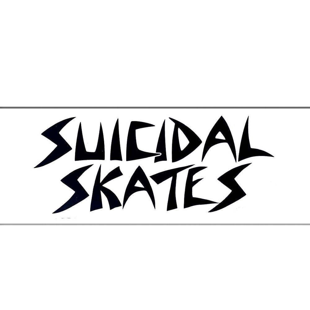 Suicidal Skates Sticker Logo White