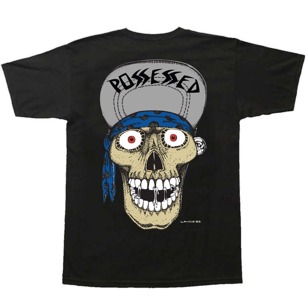 Suicidal Skates Tee (L) Punk Skull Black/Silver Hat
