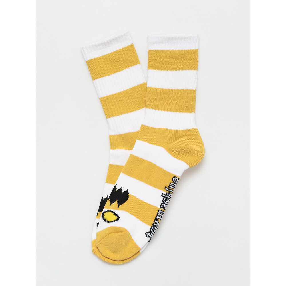 Toy Machine Socks Monster Big Stripe Yellow