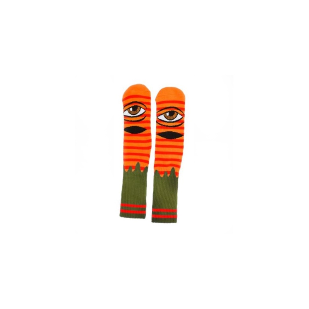 Toy Machine Socks Sect Eye Stripe Sock Orange/Army