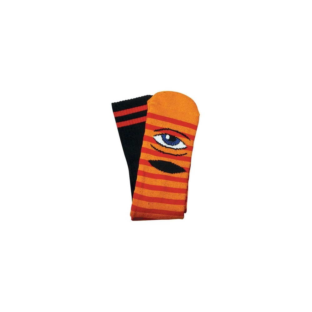 Toy Machine Socks Sect Eye Stripe Sock Orange/Red