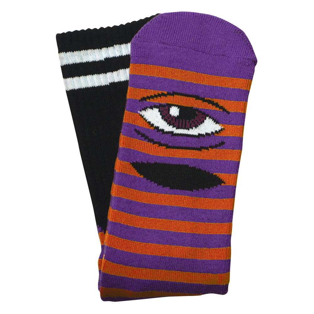 Toy Machine Socks Sect Eye Stripe Sock Purple/Orange