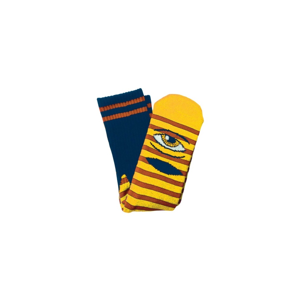 Toy Machine Socks Sect Eye Stripe Sock Yellow/Navy