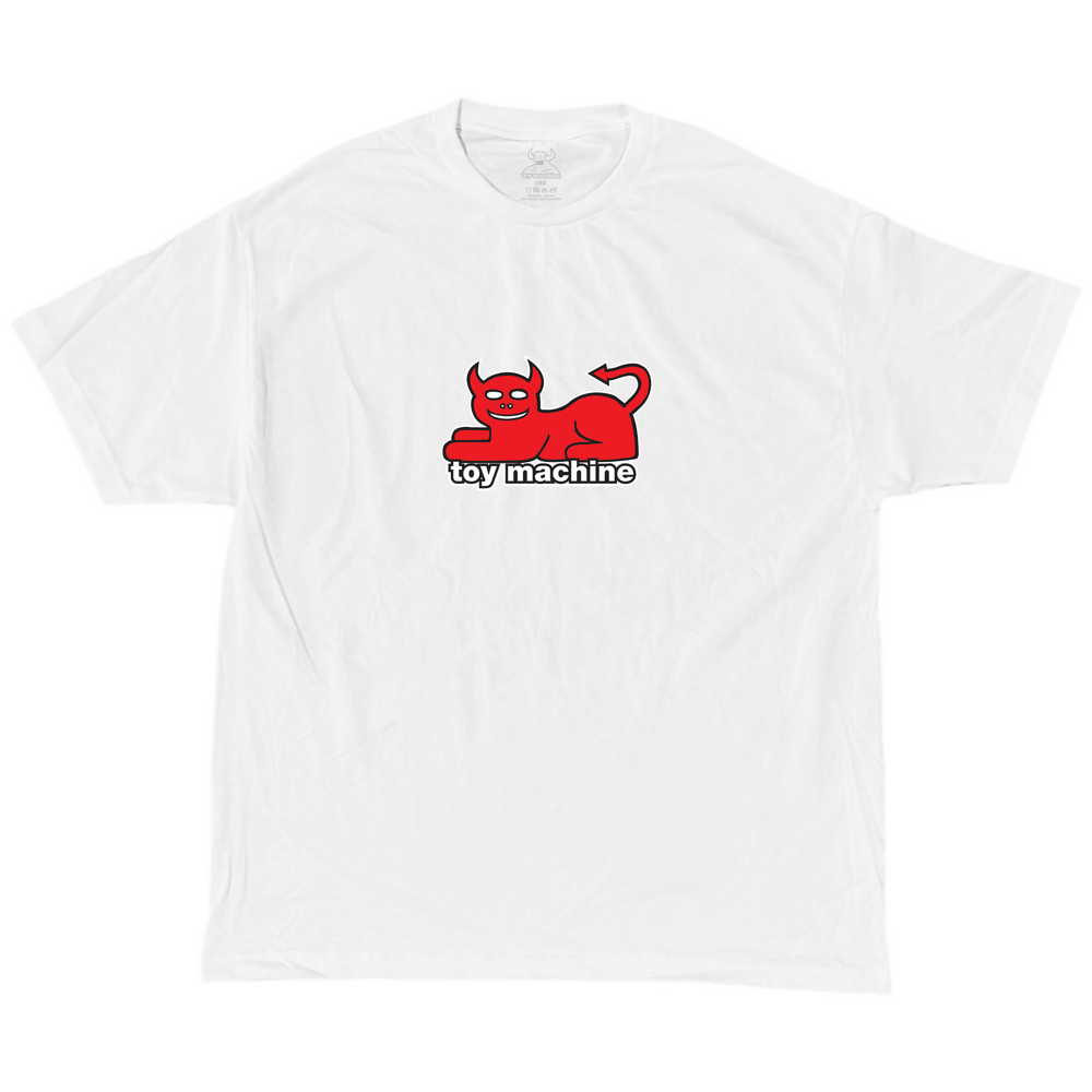 Toy Machine Tee Devil Cat (S) White