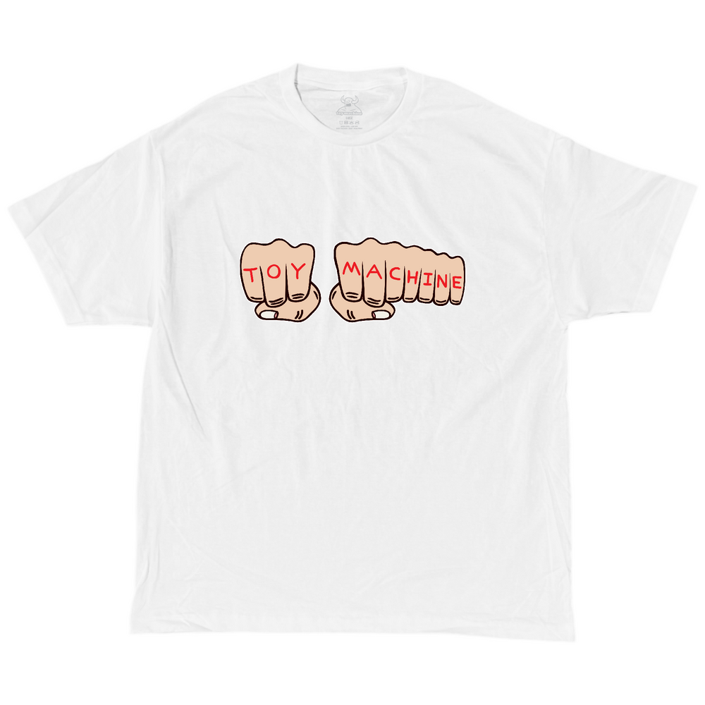 Toy Machine Tee Fists (S) White