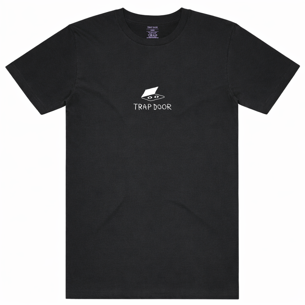 Trap Door Tee (S) Logo Black