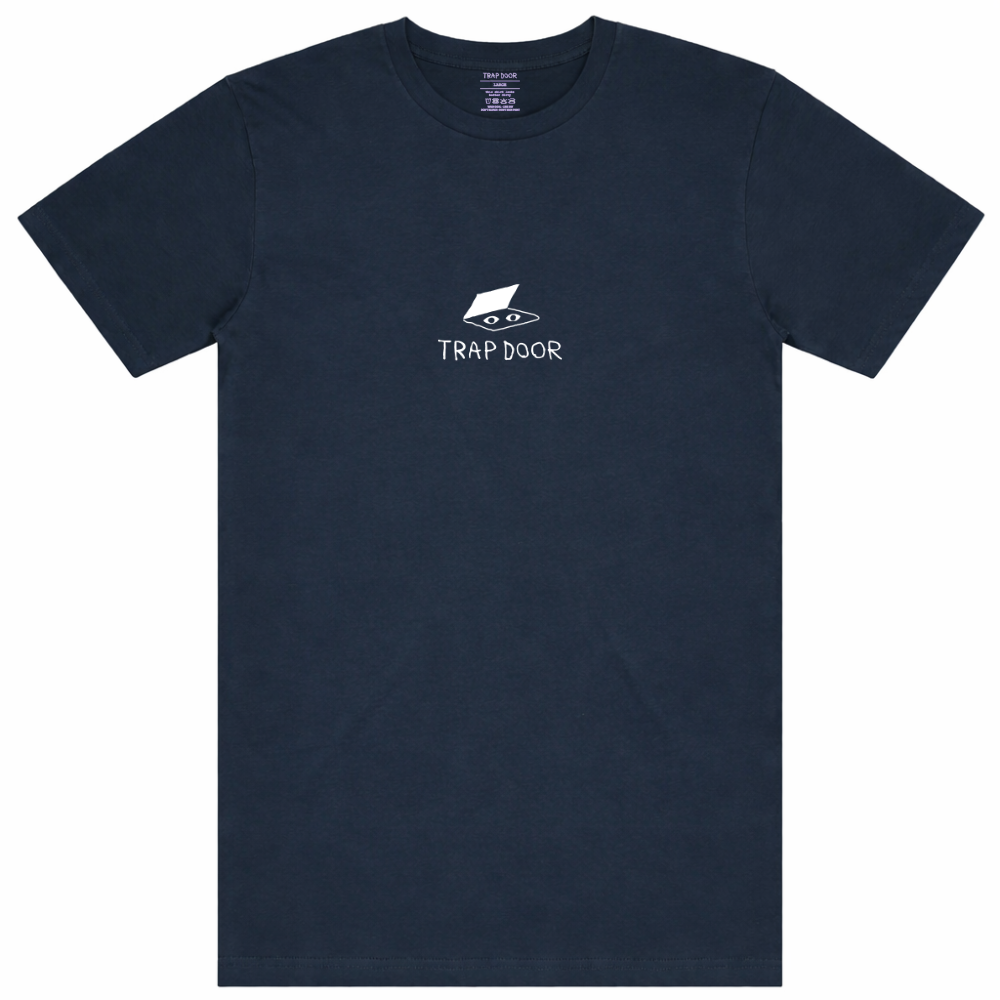 Trap Door Tee (S) Logo Navy