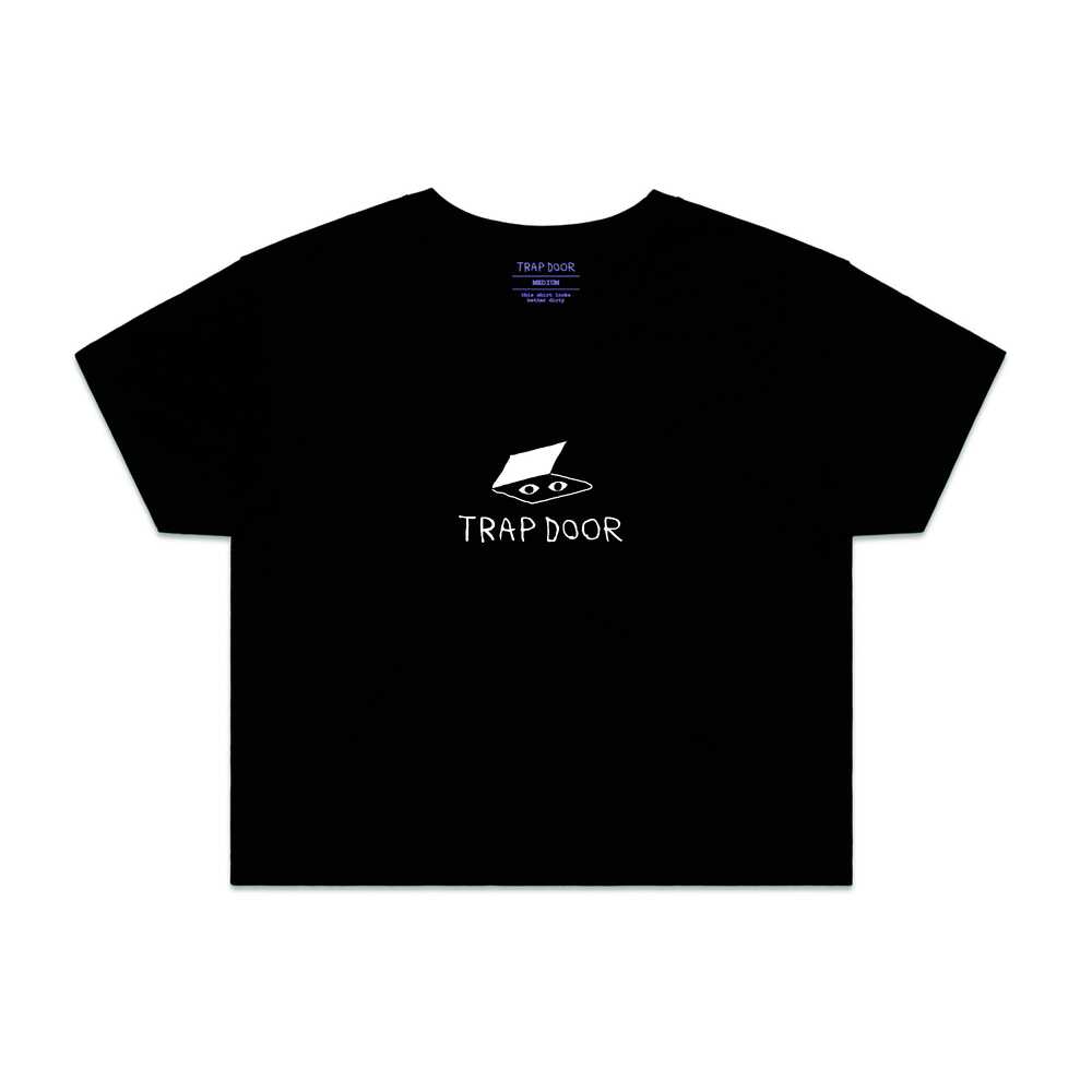 Trap Door Women's Crop Tee Logo (XS) Black
