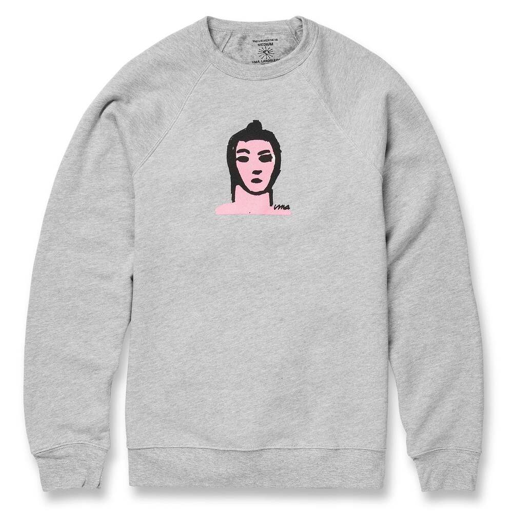 Uma Sweater (L) Pink Lady Grey